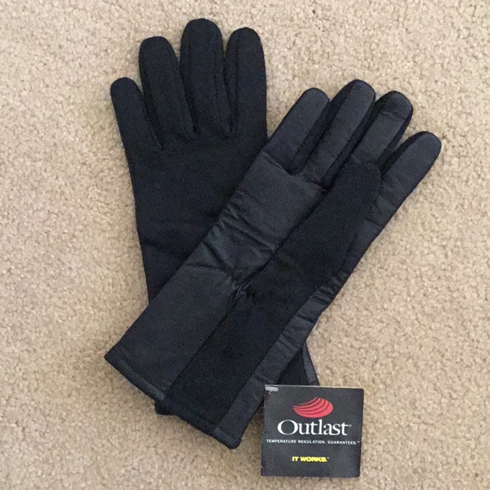 Outlast Men’s black dress gloves New XL
